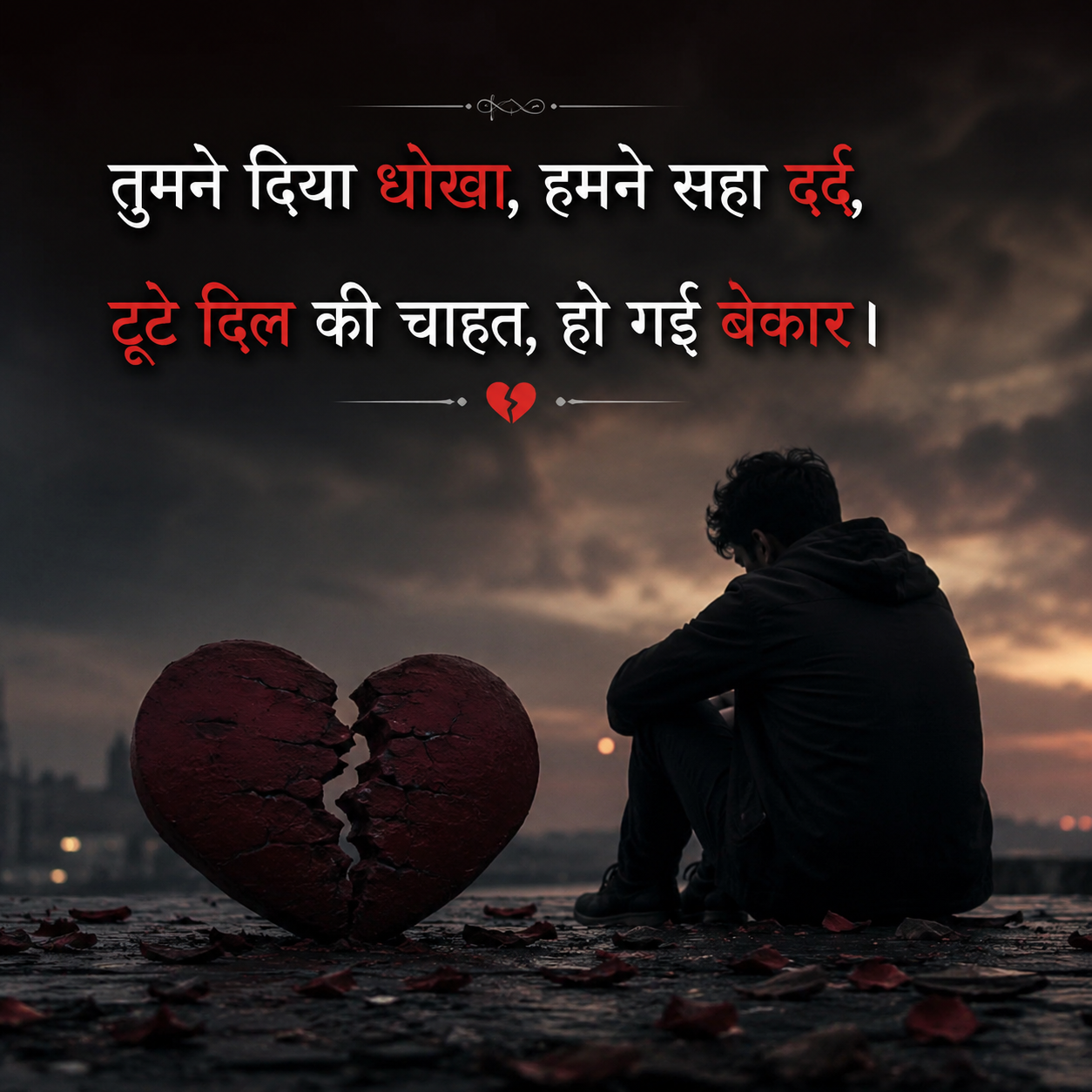 2 Line Heart Broken Sad Shayari