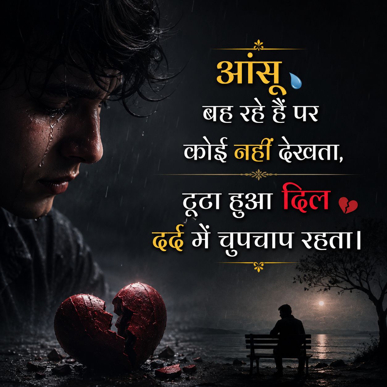 Aansu Broken Heart Shayari