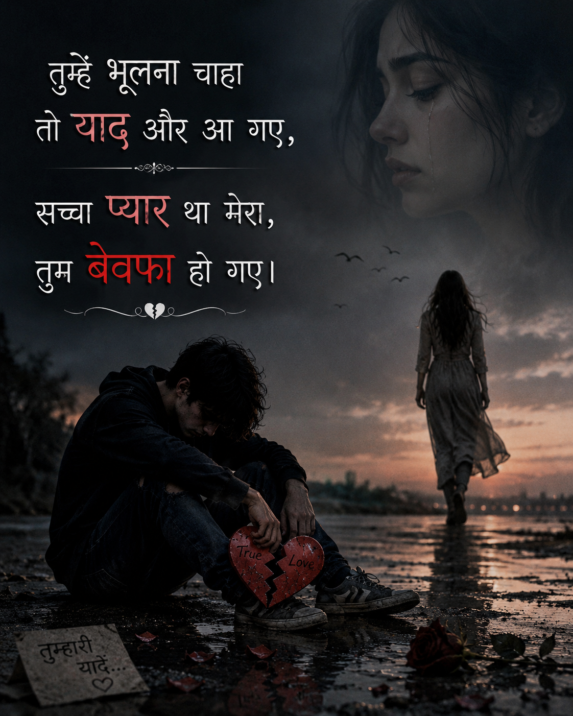 True Love Broken Heart Sad Shayari