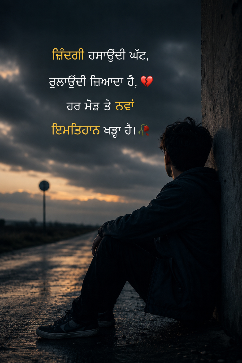 Punjabi Sad Shayari Status on Zindagi