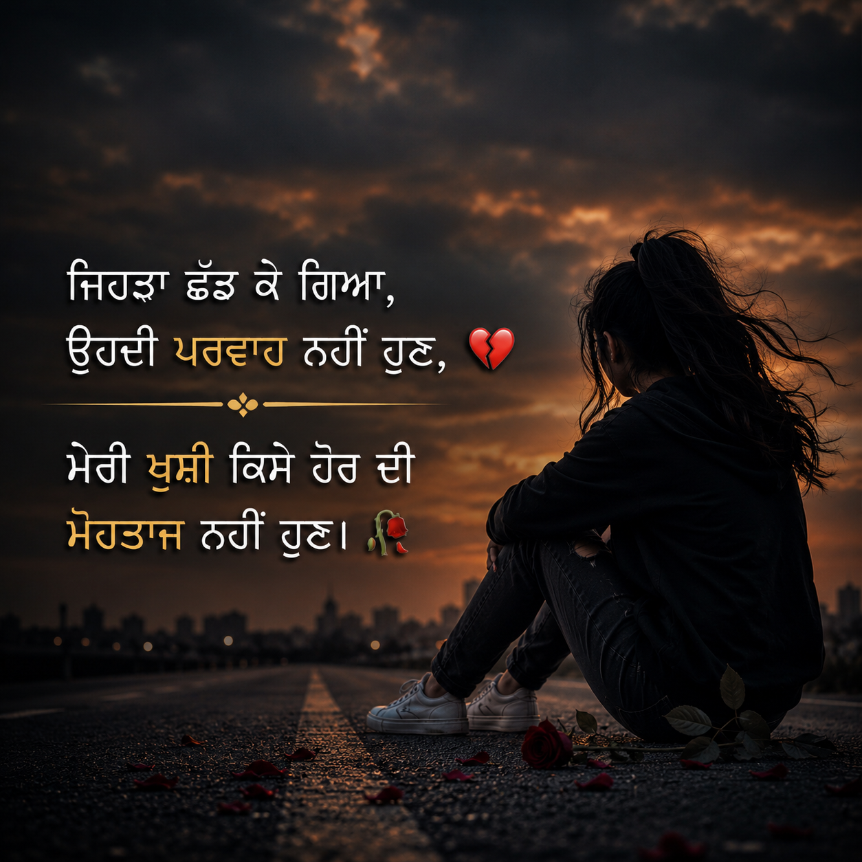 Punjabi Sad Shayari with Attitude
