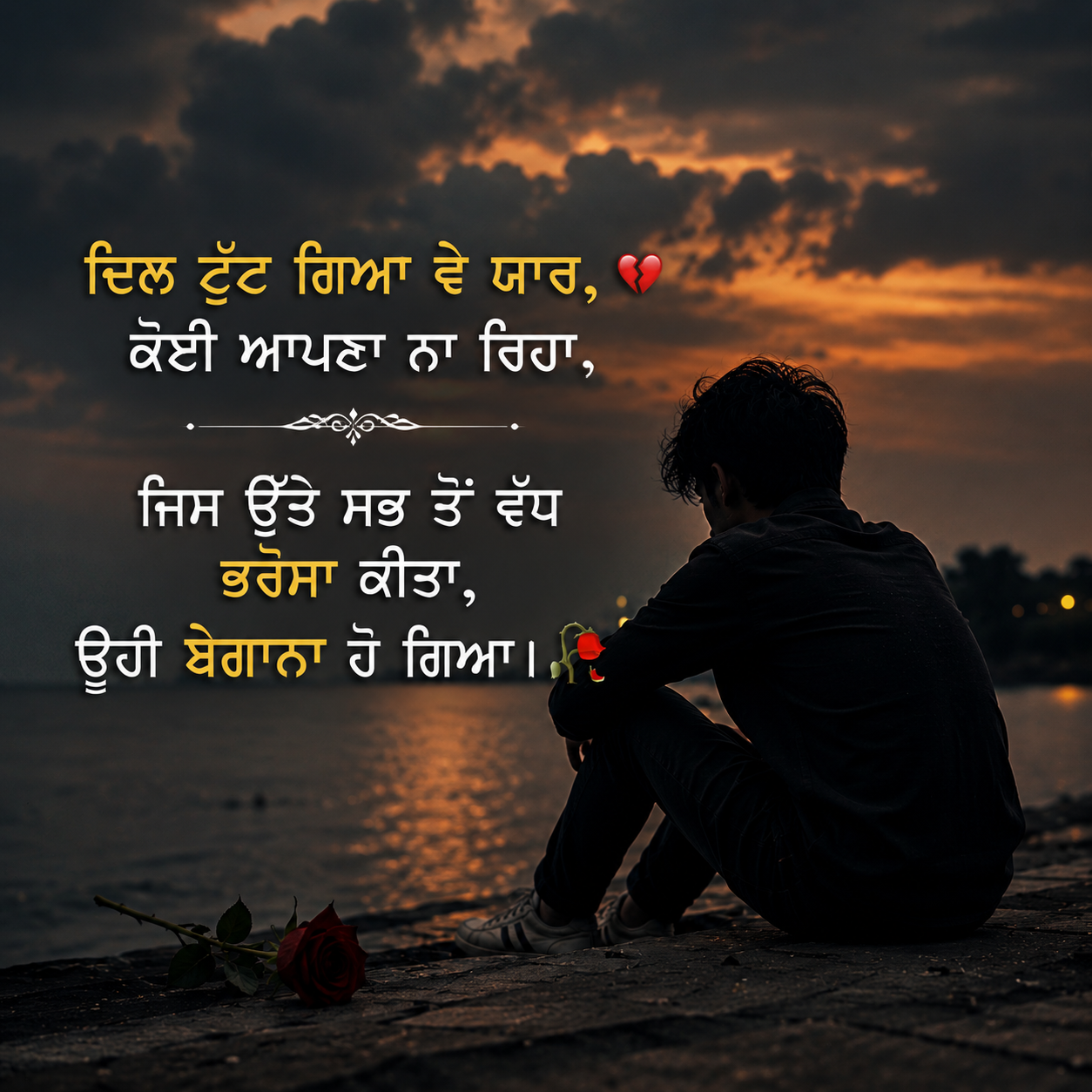 Sad Shayari Status Punjabi 2 Line