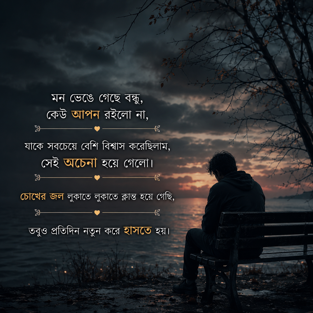 Sad Shayari in Bengali 4 Line