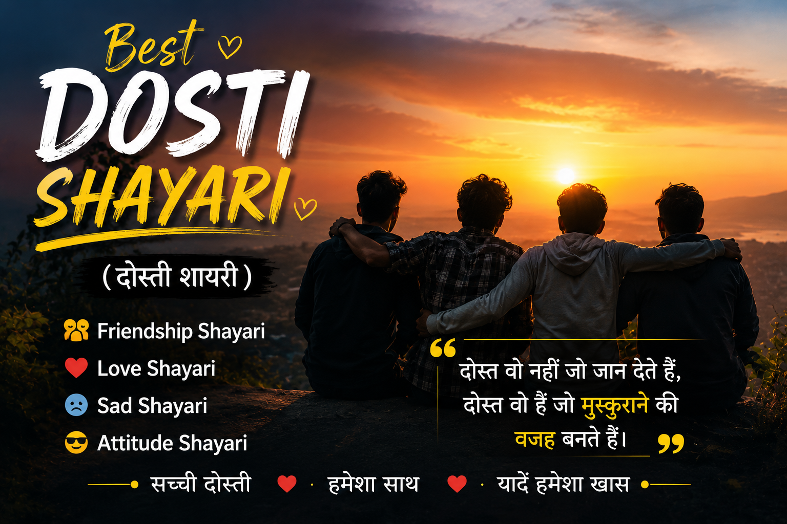 dosti shayari